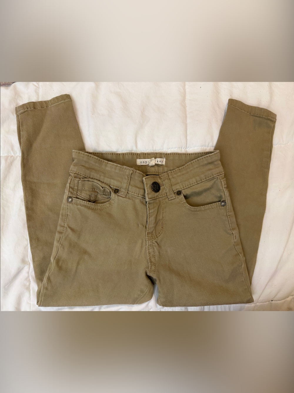 Copper Key Olive/Tan Kids Jeans
